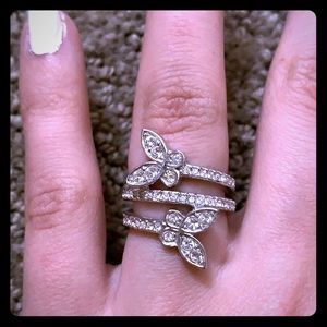 Swarovski Crystal butterfly ring size 6